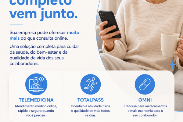 A telemedicina é só o começo. O cuidado completo vem junto.