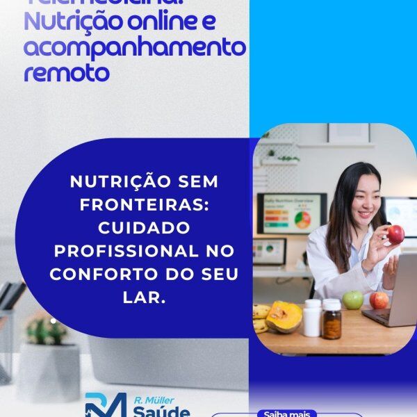 Telemedicina: Nutrição online e acompanhamento remoto 