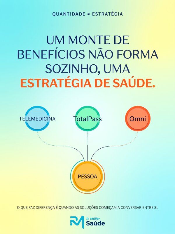 UM MONTE DE BENEFÍCIOS NÃO FORMA, SOZINHO, UMA ESTRATÉGIA DE SAÚDE.
