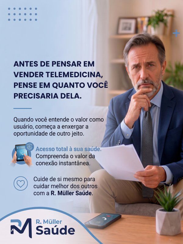 ANTES DE PENSAR EM VENDER TELEMEDICINA, PENSE EM QUANTO VOCÊ PRECISARIA DELA.