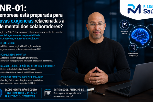 ⚠️ NR-01: sua empresa está preparada para as novas exigências relacionadas à saúde mental dos colaboradores?