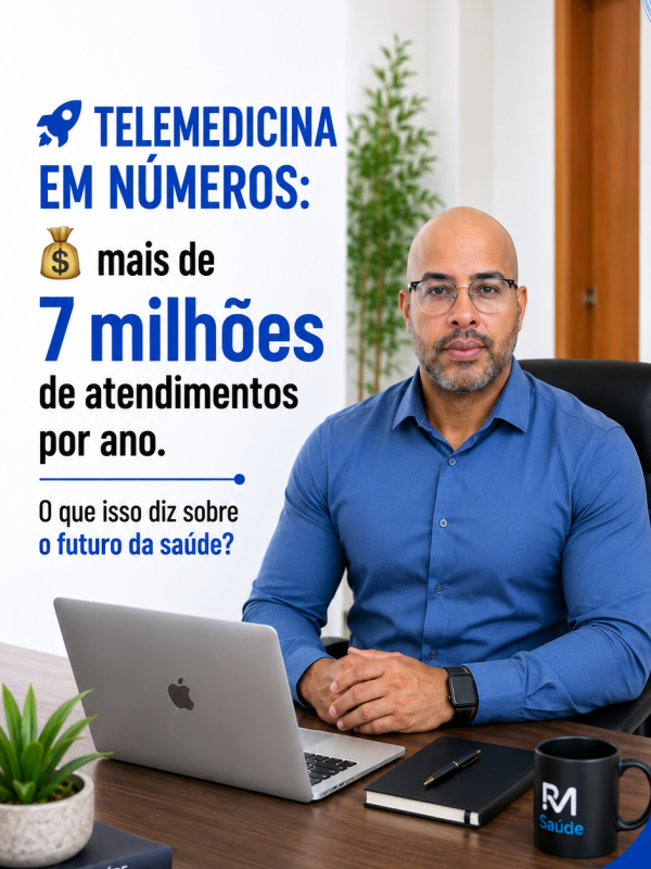 💰 TELEMEDICINA EM NÚMEROS: mais de 7 milhões de atendimentos por ano. O que isso diz sobre o futuro da saúde?