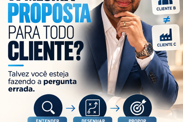 CORRETOR, SE VOCÊ LEVA A MESMA PROPOSTA PARA TODO CLIENTE, TALVEZ ESTEJA FAZENDO A PERGUNTA ERRADA.